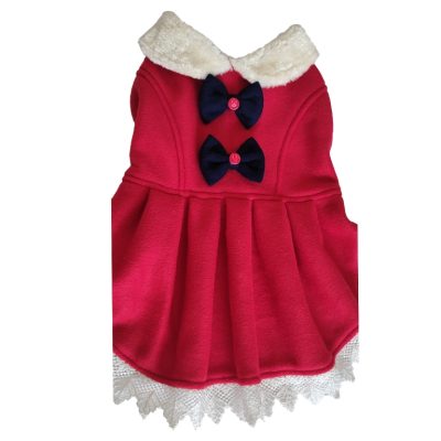 DWOF5-RED-BOX-PLEATS-WITH-BOWS